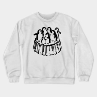 Penguins on gelatin salad Crewneck Sweatshirt